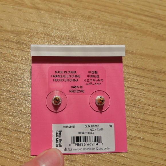 NWT Kate Spade Rose Gold Cubic Zirconia Studs - Picture 4 of 4